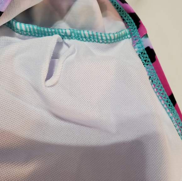 Multi-Colored Leopard Print Halter Top Swimsuit size XL - Picture 10 of 16